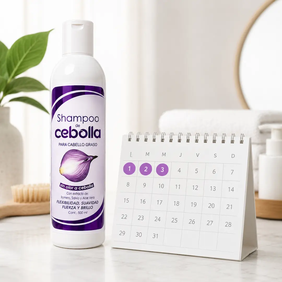 frecuencia ideal del shampoo de cebolla para cabello normal