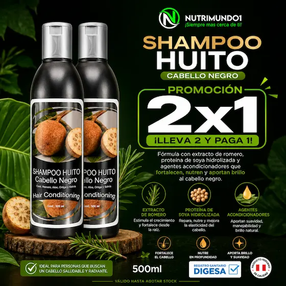 Champú de huito para fortalecer el cabello y prevenir canas — Nutrimundo1 Perú