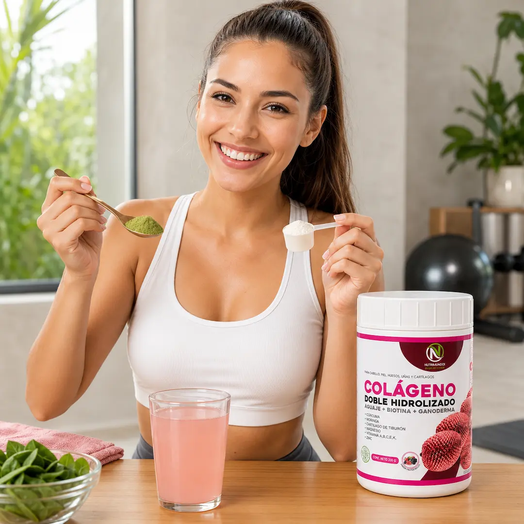 beneficios del colágeno con aguaje y biotina – energía muscular