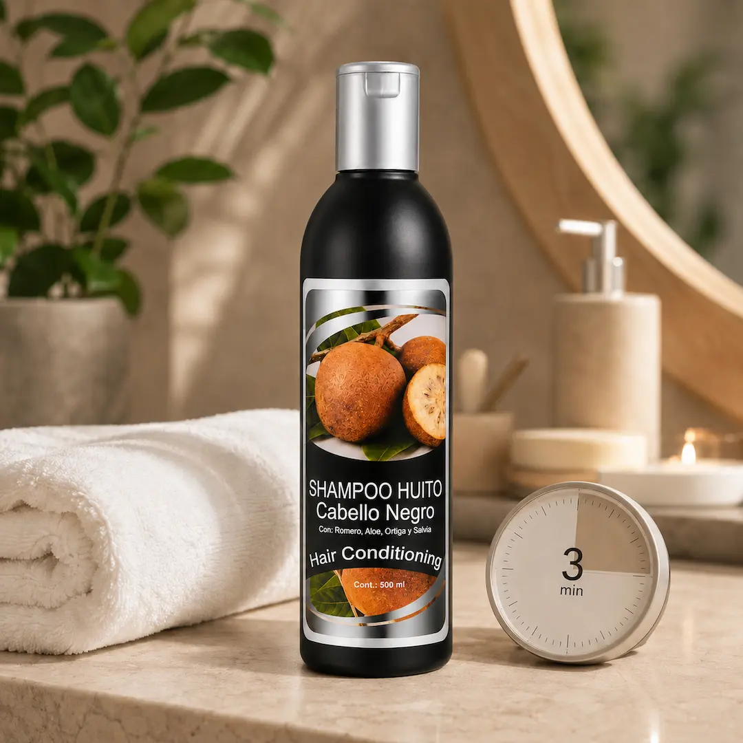 tiempo de dejar actuar el shampoo de huito