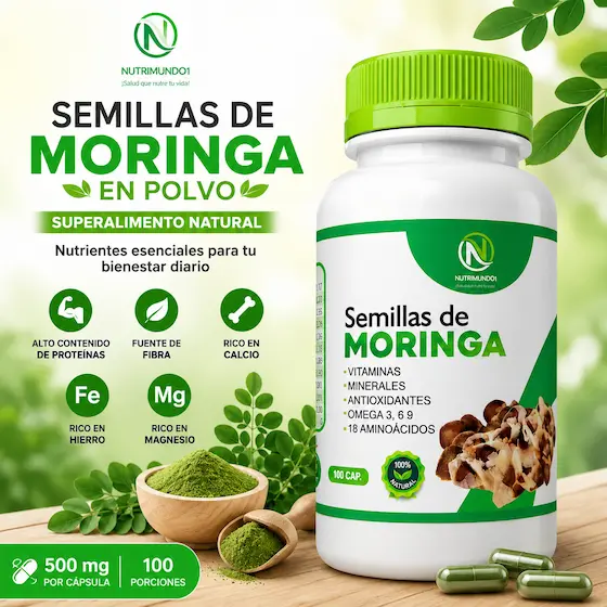 Semillas de moringa en polvo — superalimento peruano — Nutrimundo1