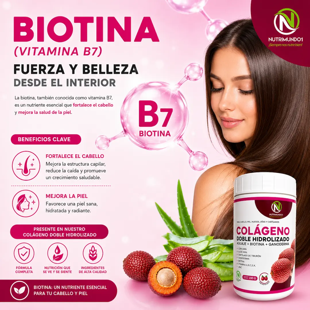 Biotina para el cabello y la piel — Nutrimundo1