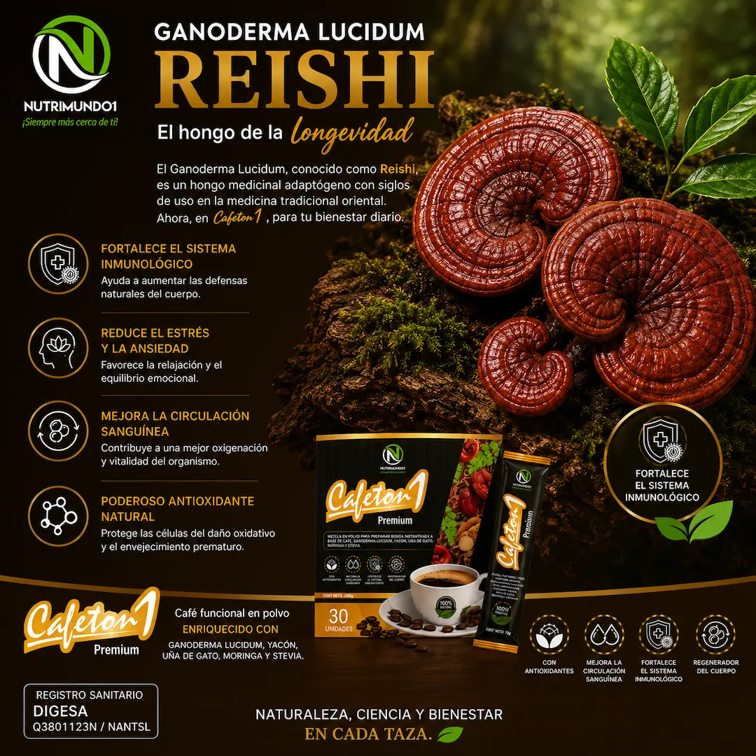 Ganoderma lucidum para café funcional — Nutrimundo1