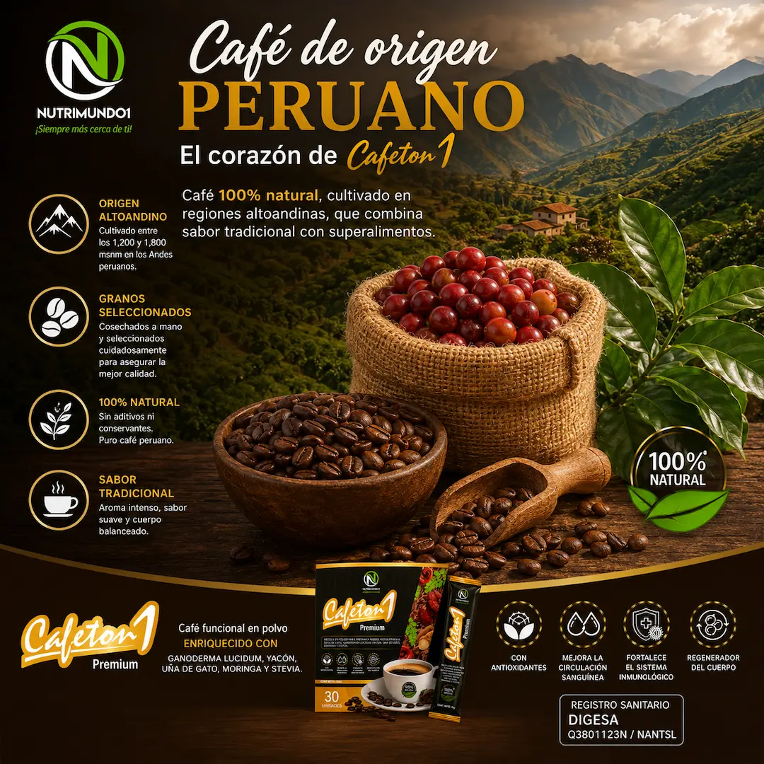 Café de origen peruano para café funcional — Nutrimundo1