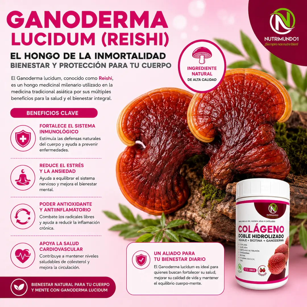 Ganoderma lucidum beneficios para la salud — Nutrimundo1