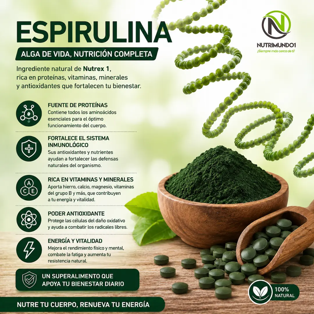 Espirulina beneficios para la salud — Nutrimundo1