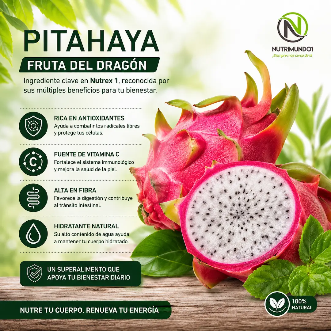 Pitahaya, fruta del dragón rica en antioxidantes — Nutrimundo1